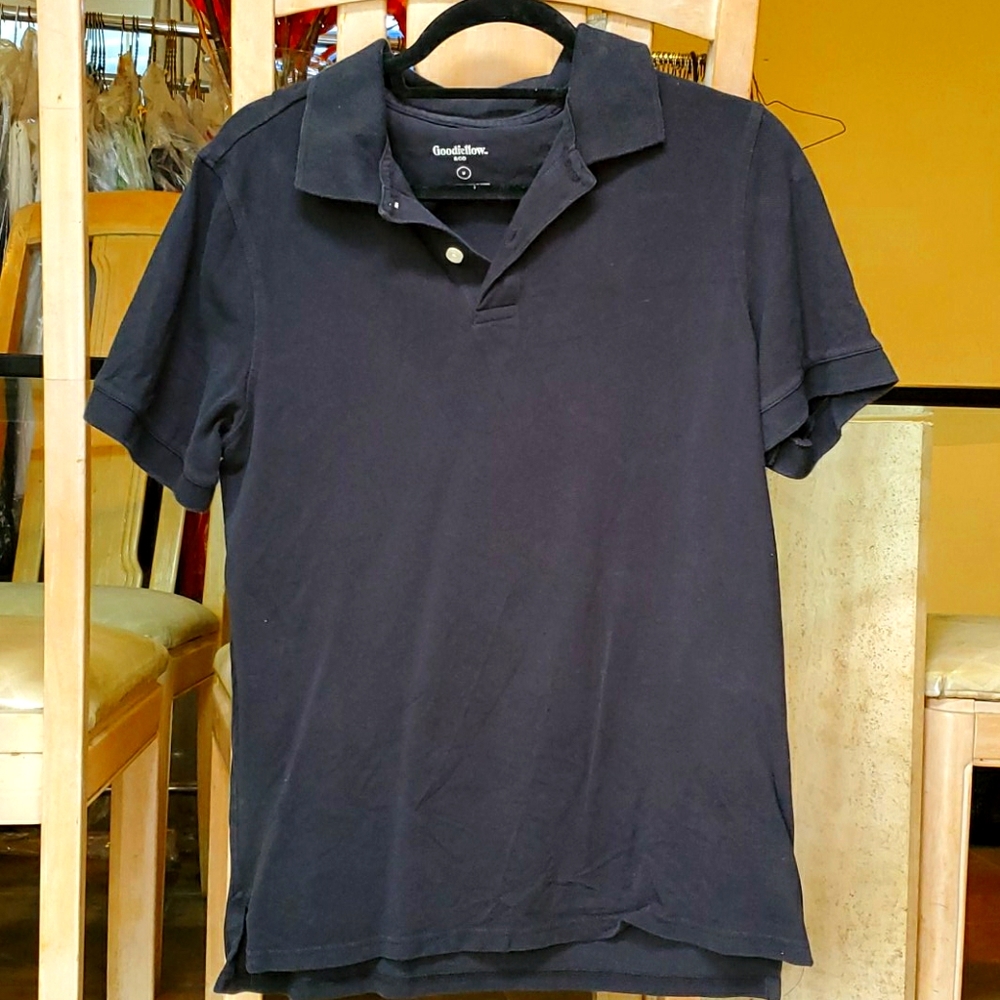 Black polo shirt